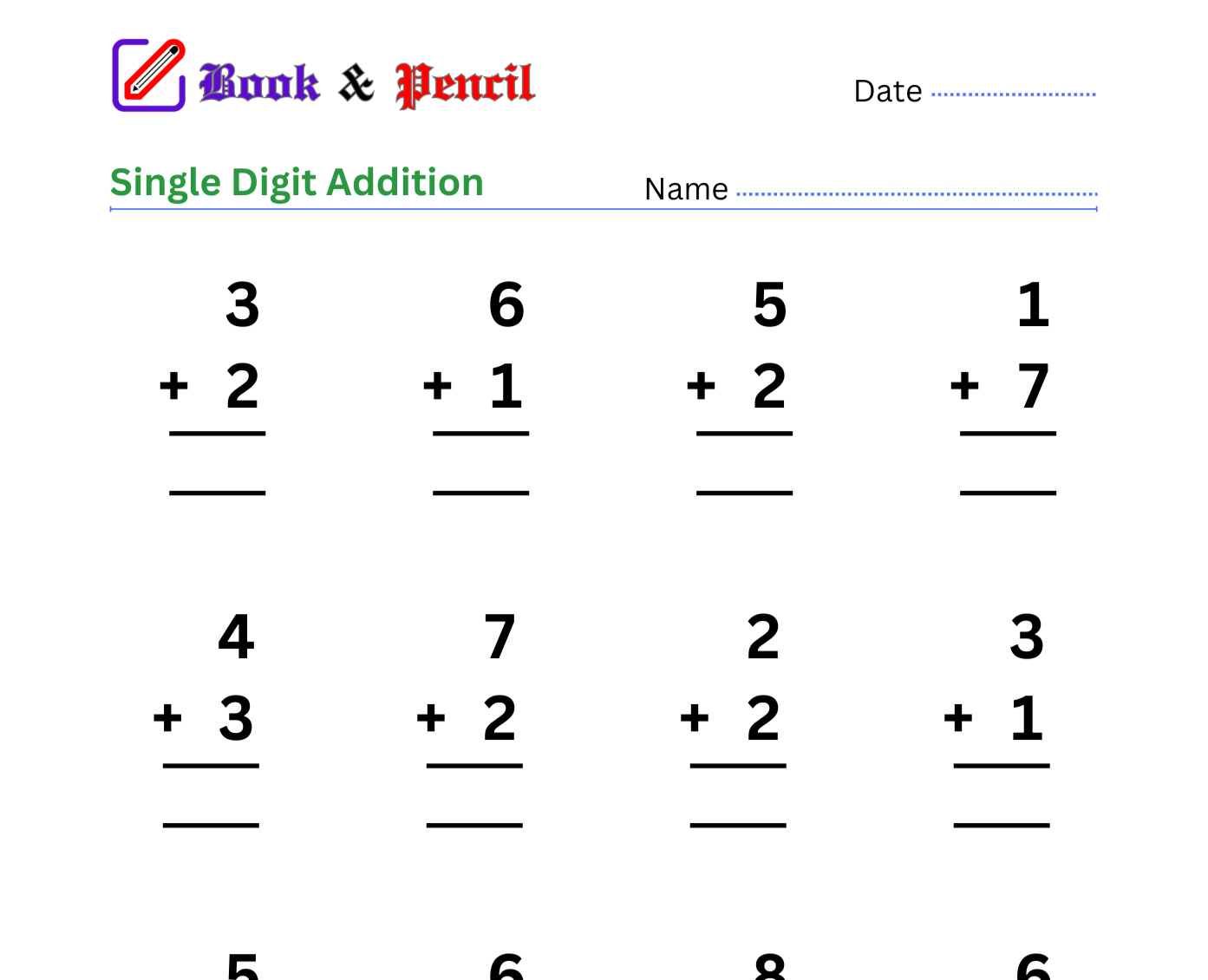 Single Digit Addition