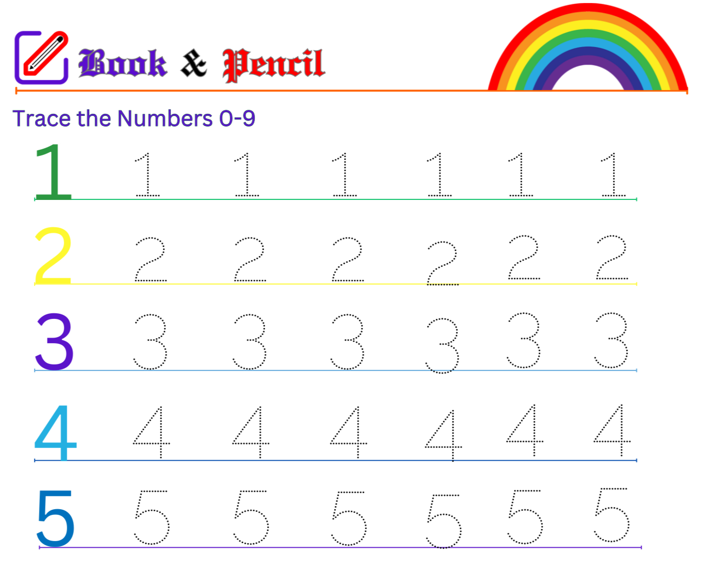 Tracing Numbers 0-9