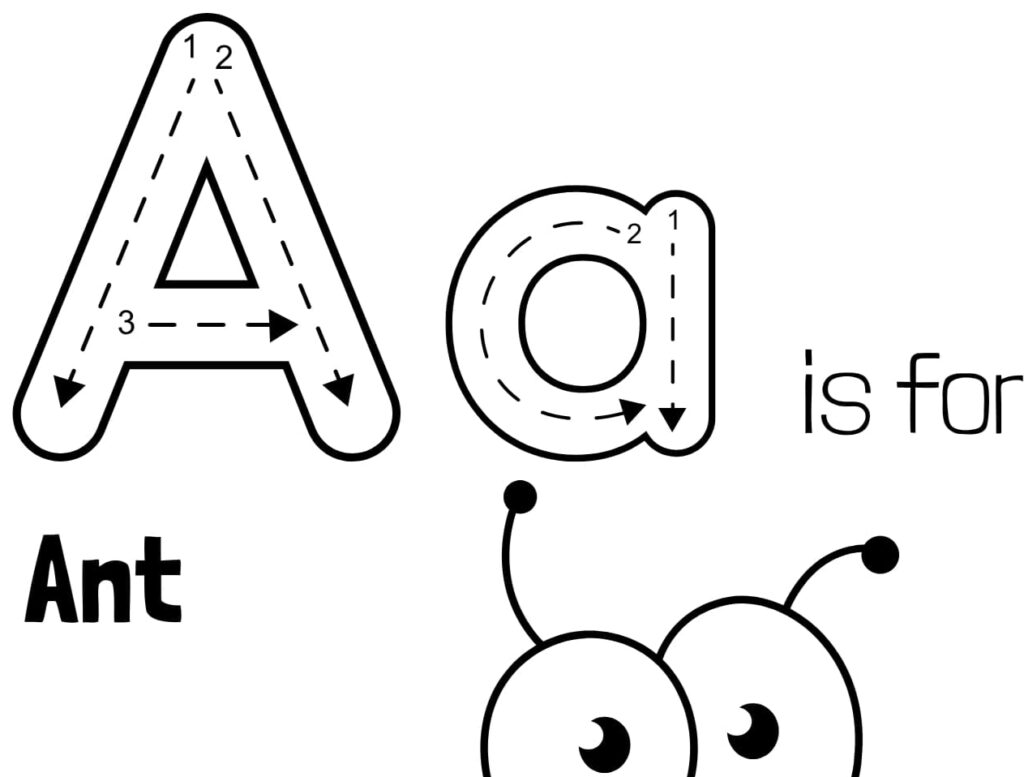 Coloring 1 Letter A Color