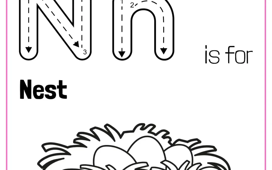 Letter N Coloring Worksheets