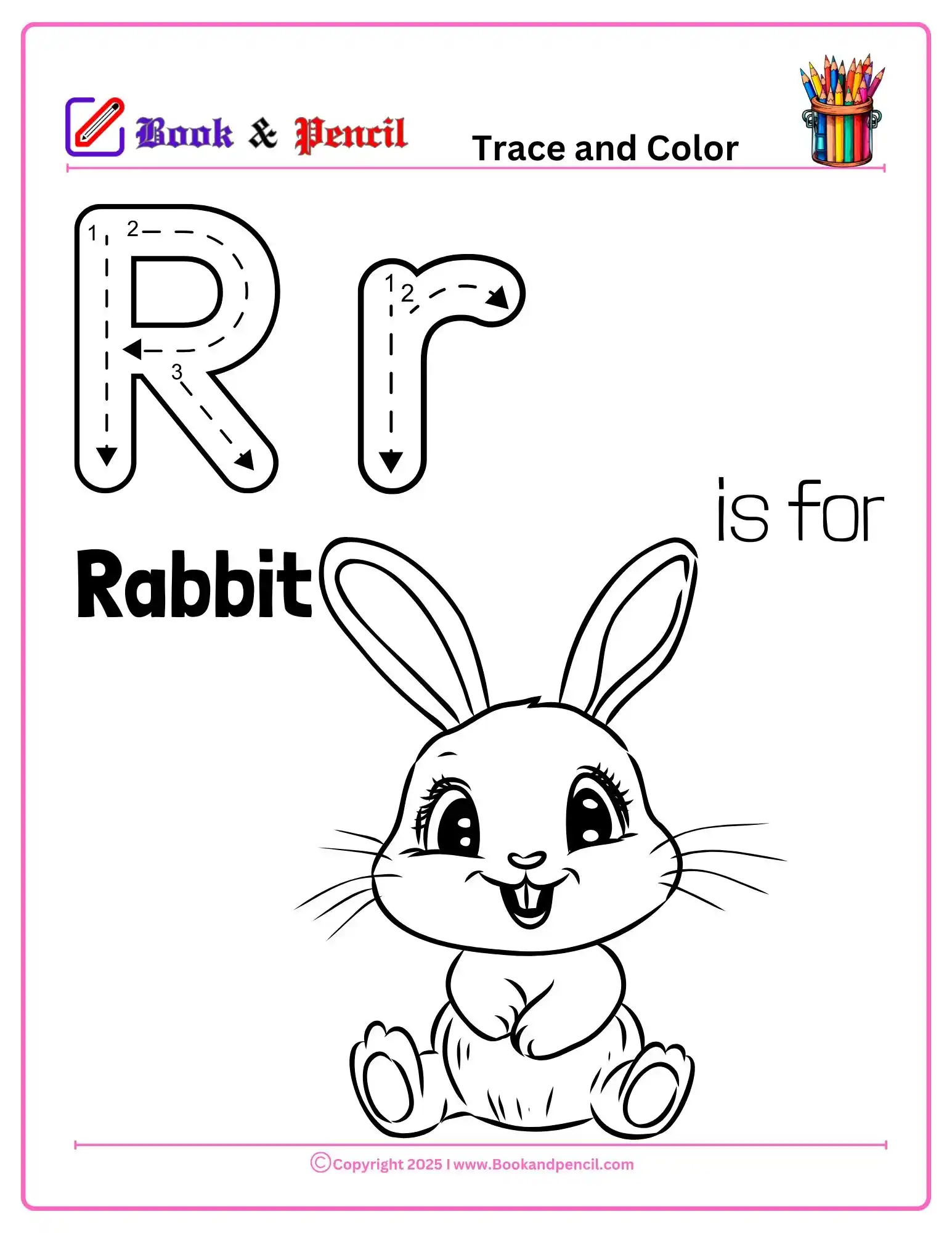 Letter R Coloring Worksheets - Free Printables PDF Download
