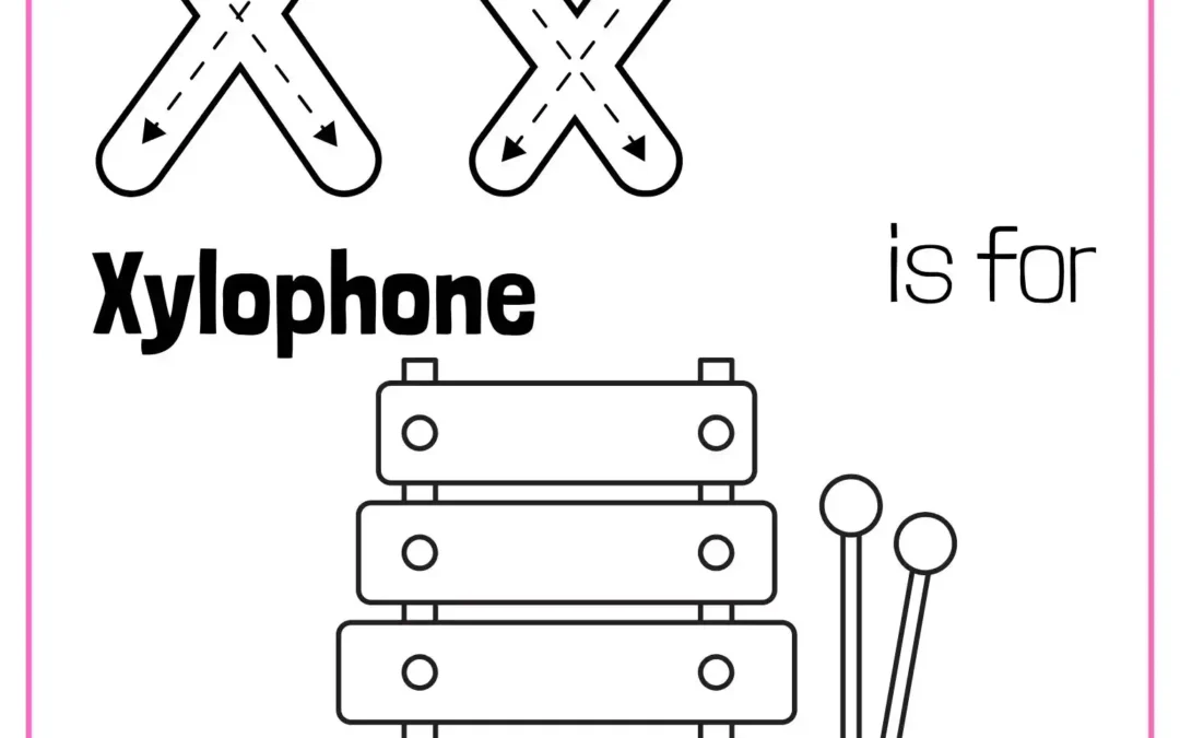 Letter X Coloring Worksheets