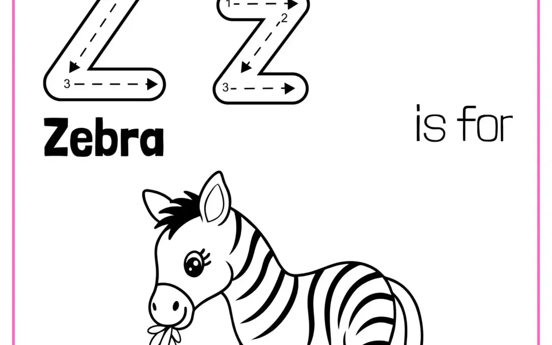 Letter Z Coloring Worksheets