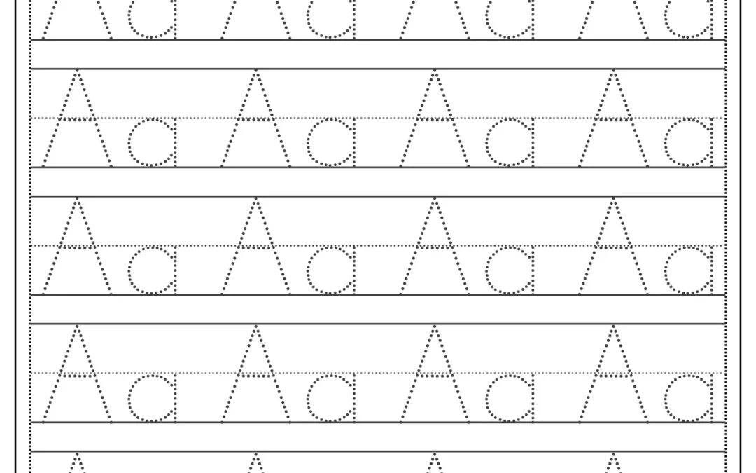 tracing letter A worksheet