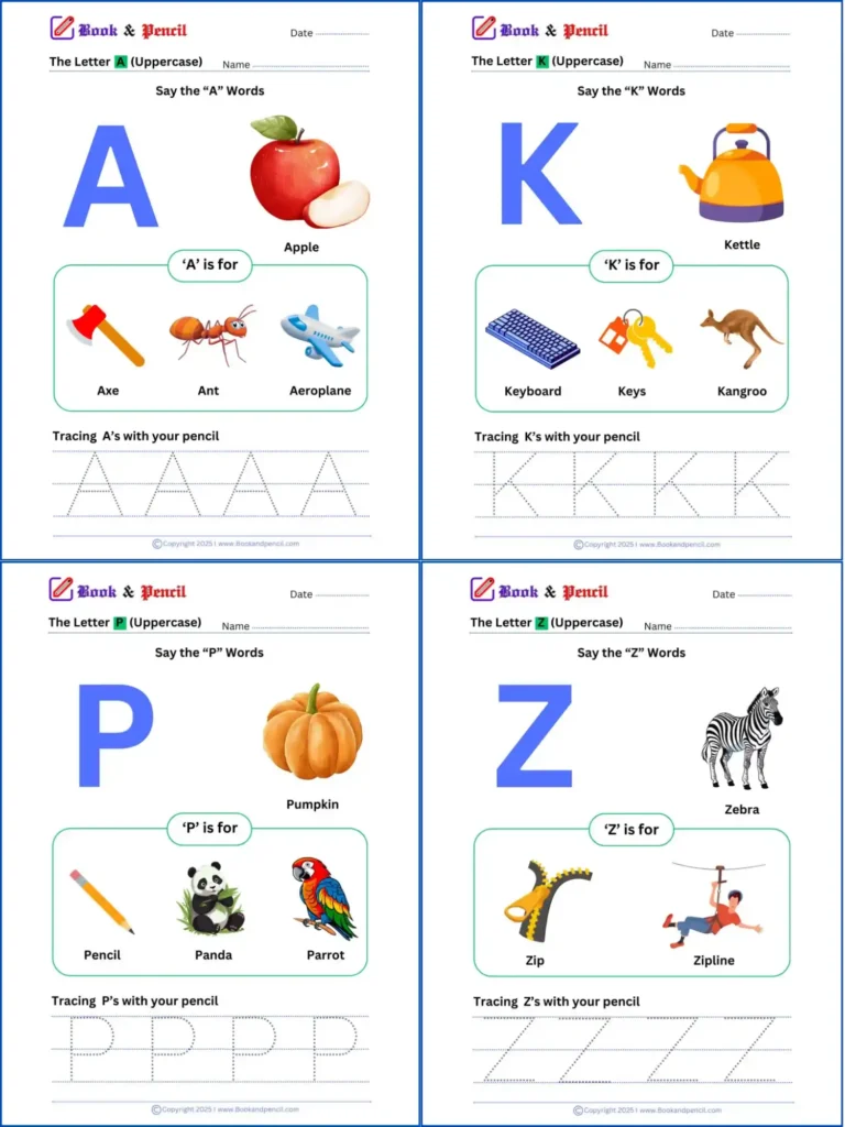 Free Tracing Letters Worksheet A to Z (Printable PDF Set)