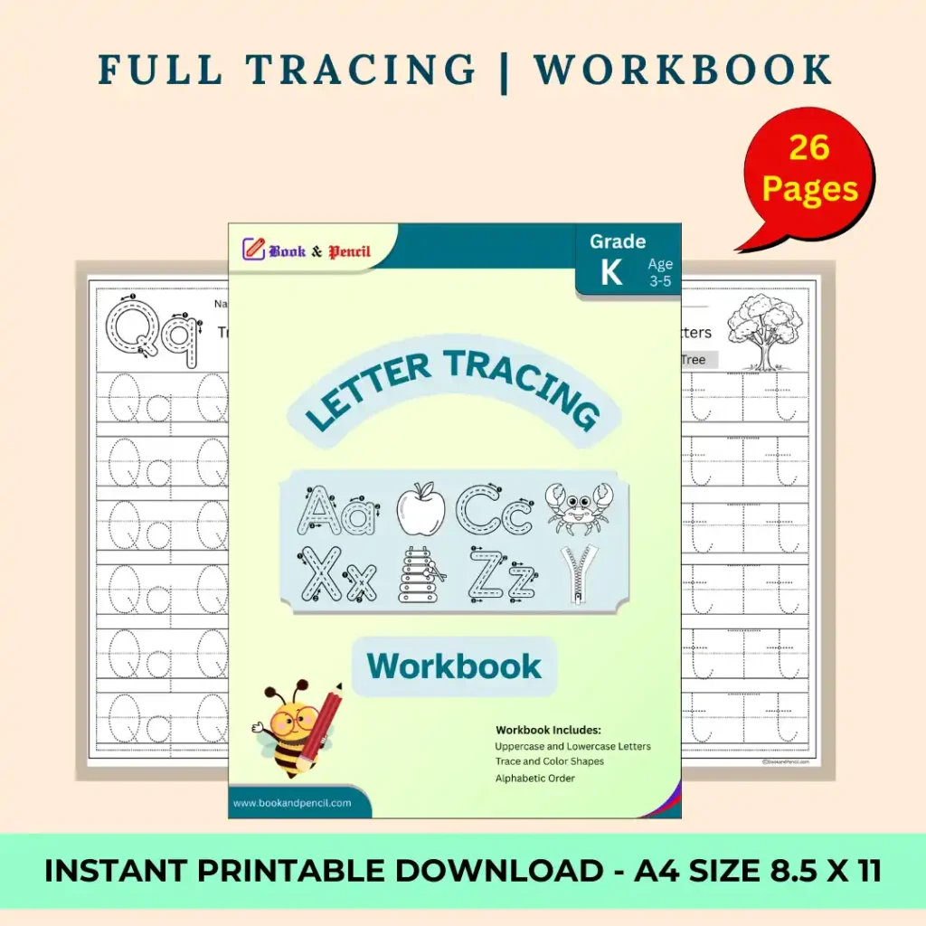 Kindergarten Full Tracing Workbook Download
