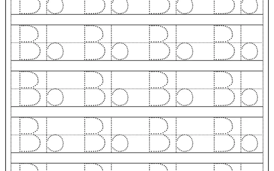 tracing letter B worksheet
