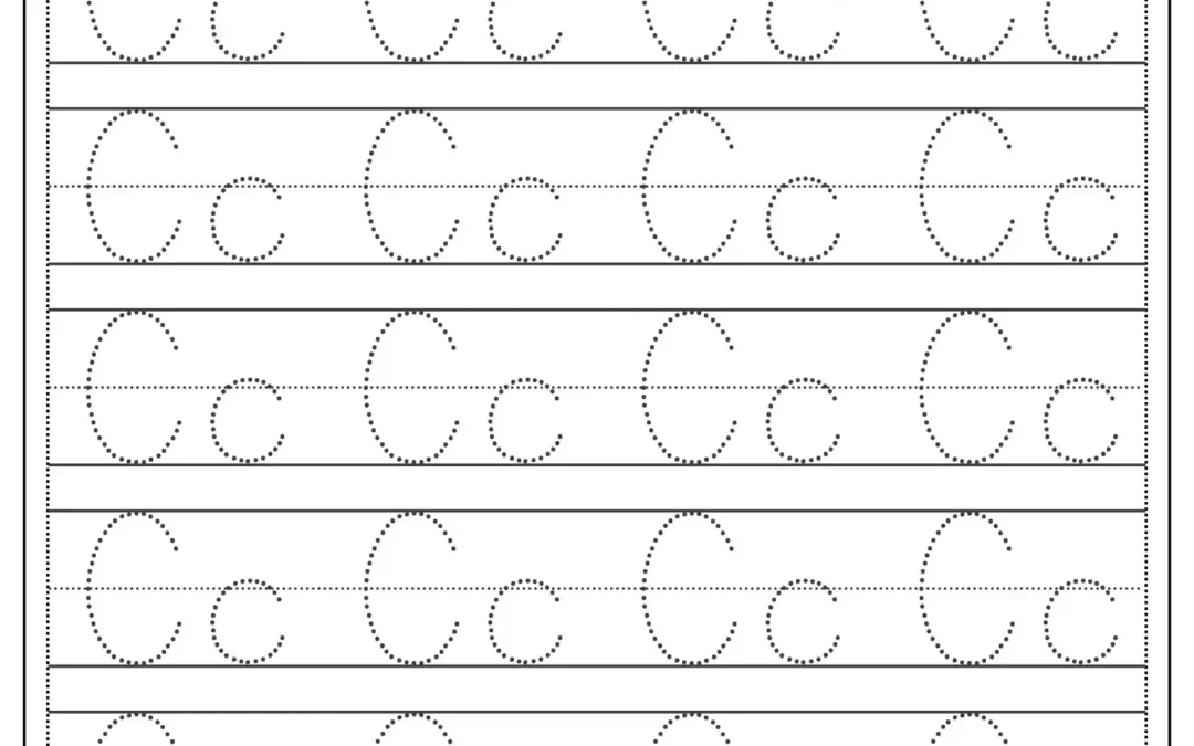 tracing letter C worksheet