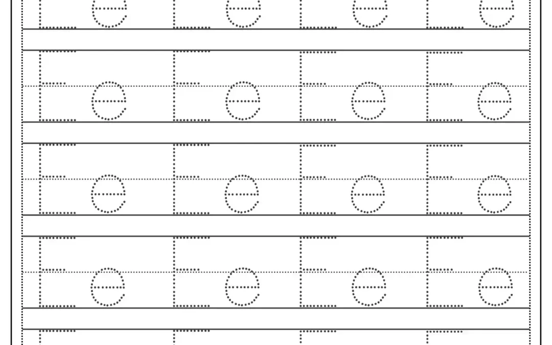 Tracing letter E Worksheet
