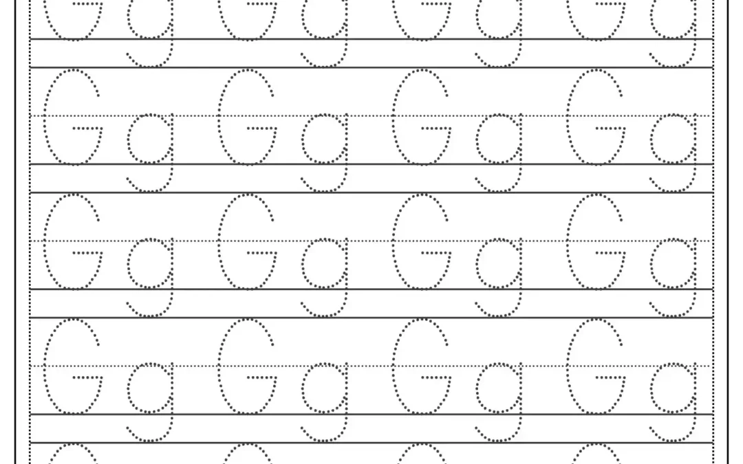 Tracing letter G Worksheet