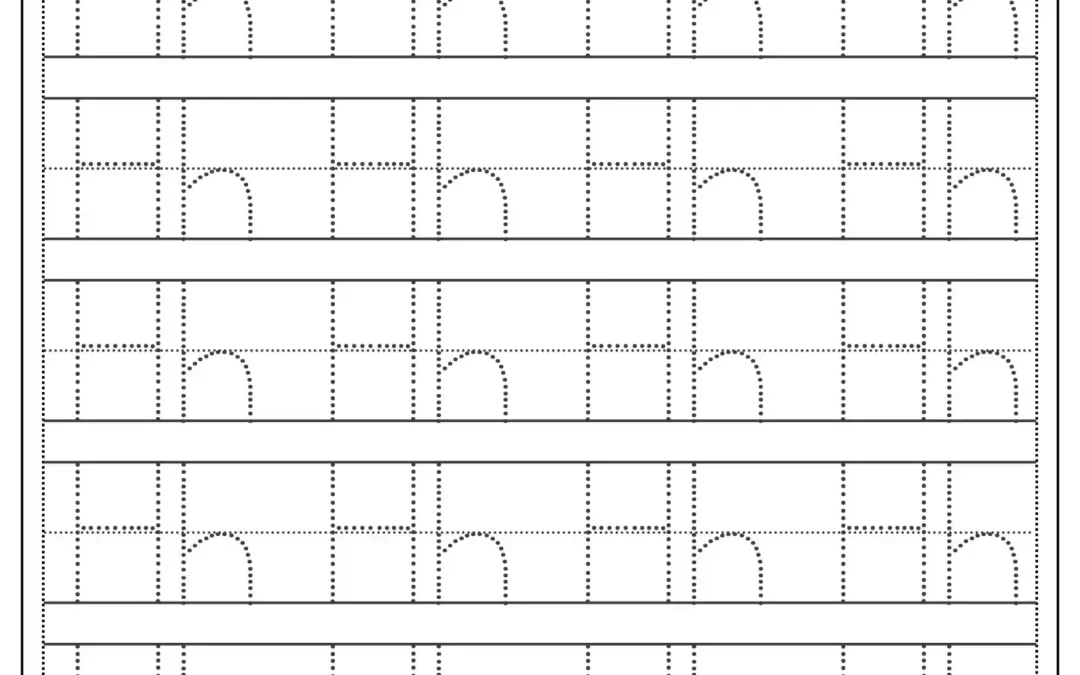 Tracing Letter H Worksheet