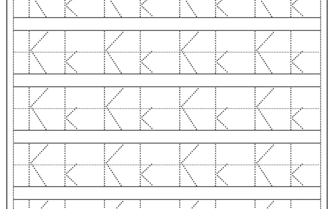 Tracing Letter K Worksheet