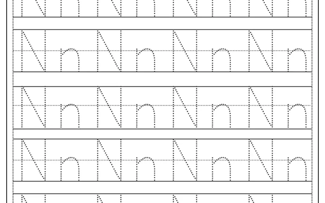 Tracing Letter N Worksheet