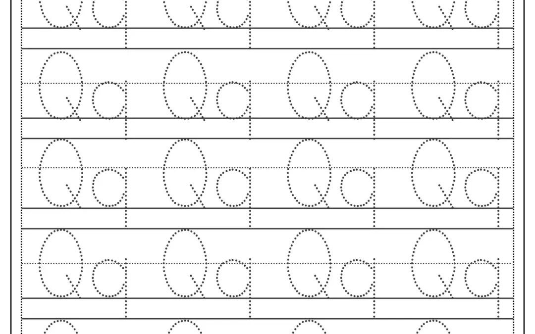 Tracing Letter Q Worksheet