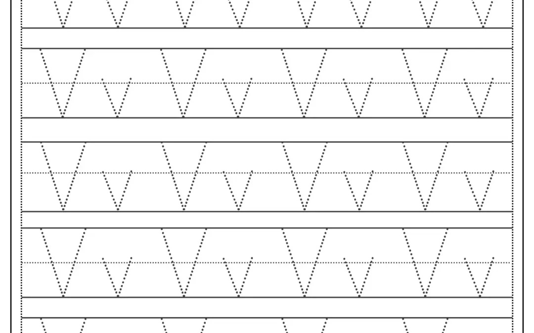 Tracing Letter V Worksheet
