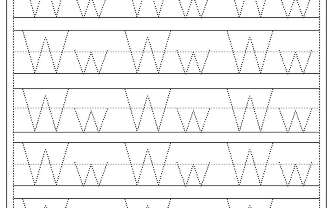 Tracing Letter W Worksheet