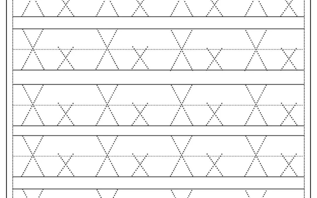 Tracing Letter X Worksheet