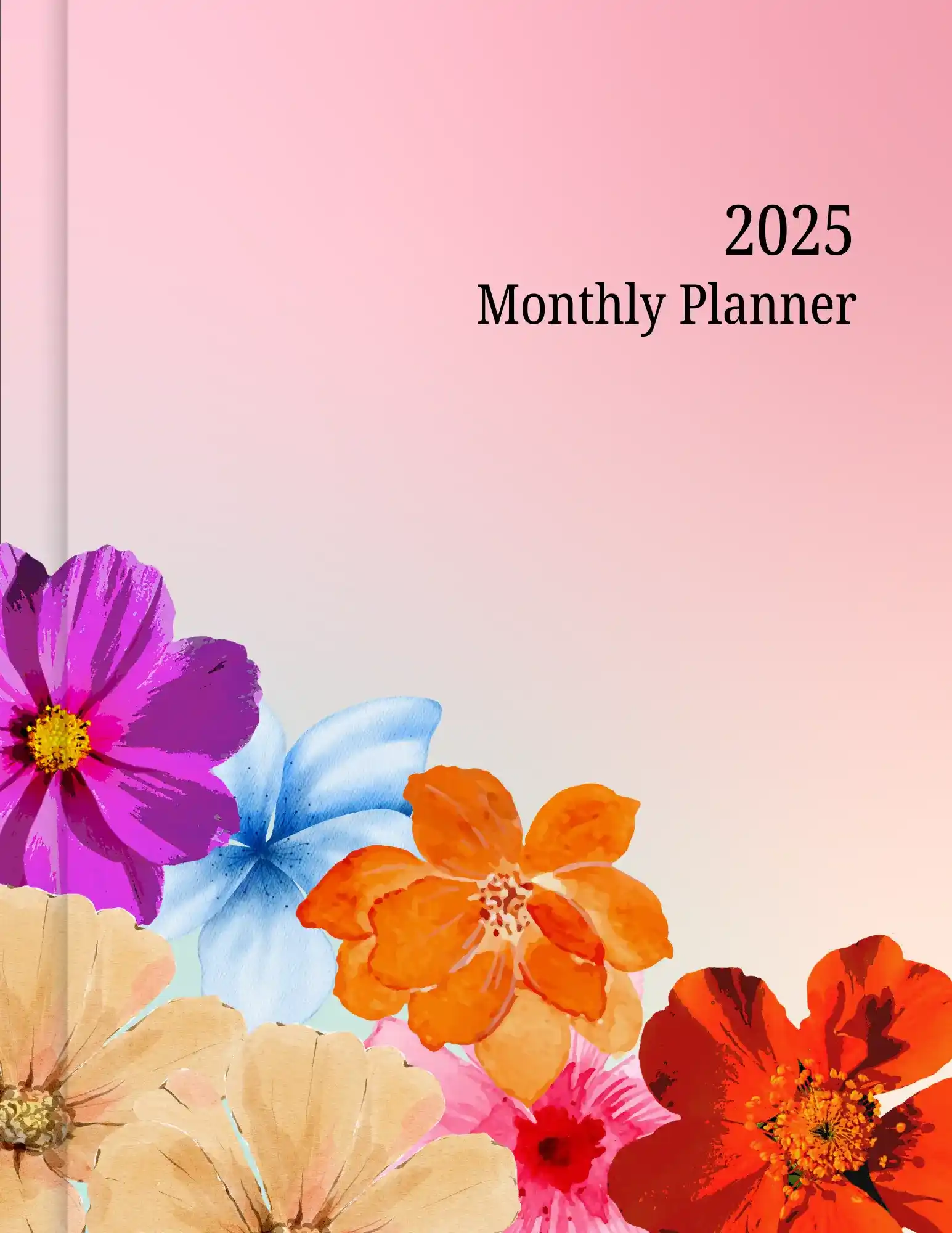 2025-monthly-planner-floral-cover-design