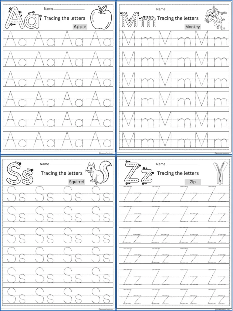 Free Tracing Letters Worksheet – A to Z Printable Collection